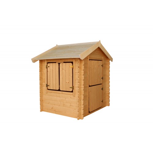 Casetta per Bambini Timbela in Pannelli di Legno per Gioco all'Aperto