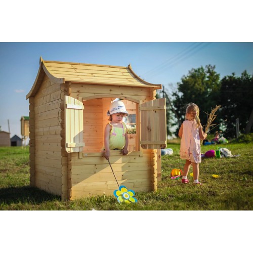 Casetta per Bambini Gioco all'Aperto Casa Timbela in Pannelli di Legno