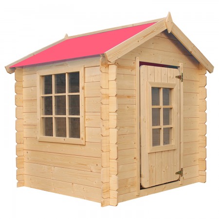 Casetta per Bambini Timbela per Gioco all'Aperto con Tetto Colorato Rosa