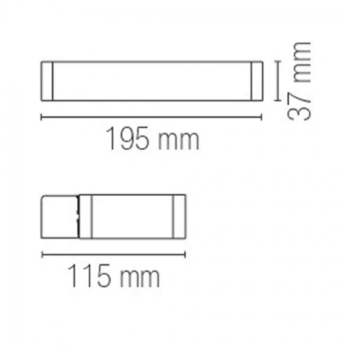 Luce da Parete Intec Applique da Interno Lampada Bianca Elegante a LED