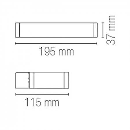 Luce da Parete Intec Applique da Interno Lampada Bianca Elegante a LED