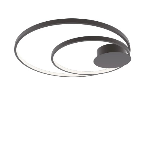 Lampada Nera Moderna a Soffitto da Interno Intec Plafoniera a LED CCT