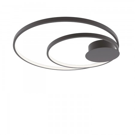 Lampada Nera Moderna a Soffitto da Interno Intec Plafoniera a LED CCT