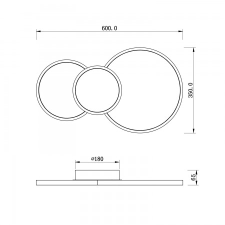 Lampada a Soffitto Moderna da Interno Intec Plafoniera a LED 30W CCT