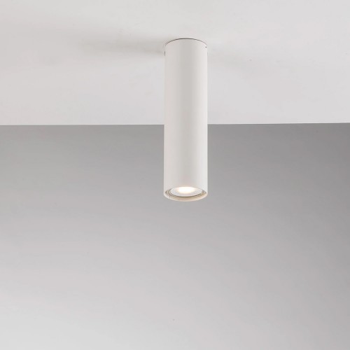 Plafoniera in Metallo Bianco Faretto da Soffitto Punto Luce Tubolare