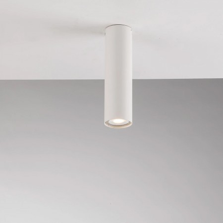 Plafoniera in Metallo Bianco Faretto da Soffitto Punto Luce Tubolare