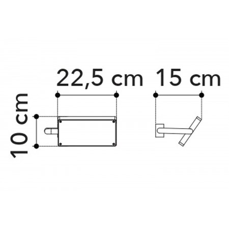 Applique Oro da Interno Regolabile a LED Lampada Orientabile a Muro Intec