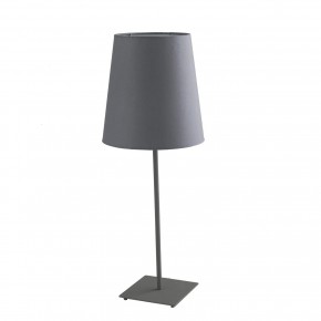 Lampada con Paralume in Tessuto Luce da Tavolo Moderna in Metallo Grigio