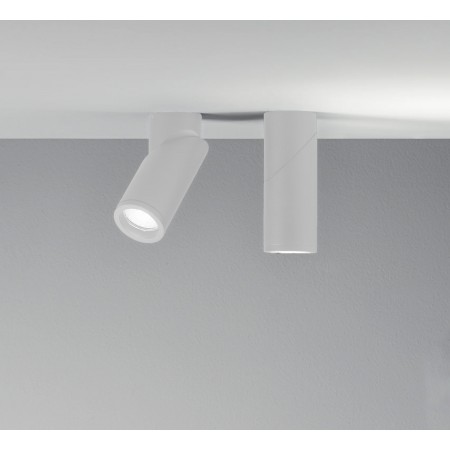 Lampada Faretto Orientabile a Soffitto Luce Plafoniera Rotonda Bianca
