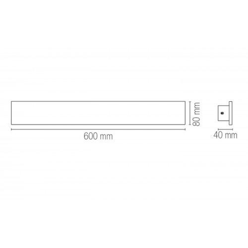 Luce da Parete Intec Applique da Interno Lampada Bianca Elegante a LED