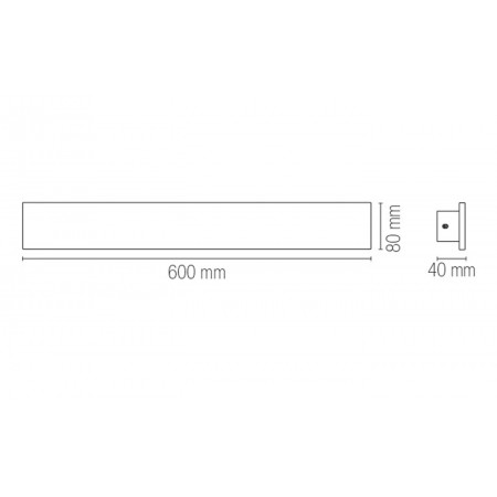 Luce da Parete Intec Applique da Interno Lampada Bianca Elegante a LED