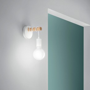 Applique da Interno in Legno e Metallo Lampada a Muro Design Moderno 2