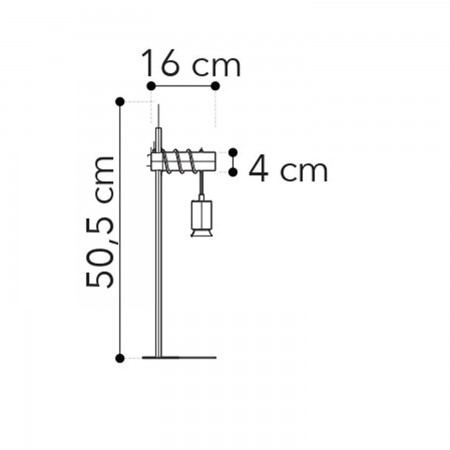 Lampada in Legno e Metallo Lumetto da Tavolo Luce Design Moderno