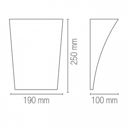 Applique da Interno Lampada Bianca Verniciabile Luce da Parete Intec