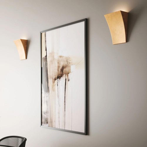 Applique a Muro da Interno Lampada in Foglia Oro Luce da Parete Intec