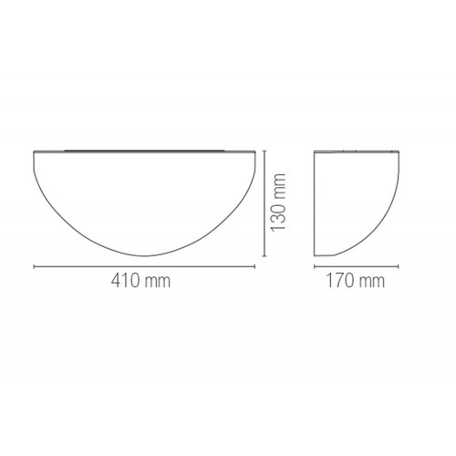 Lampada a Muro Intec Applique Verniciabile in Gesso Bianco Luce da Parete