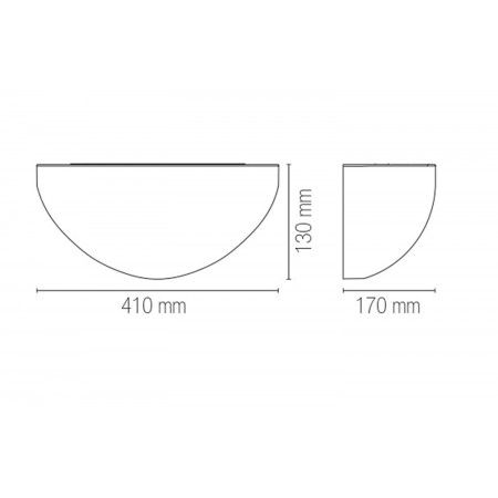 Lampada a Muro Intec Applique Verniciabile in Gesso Bianco Luce da Parete