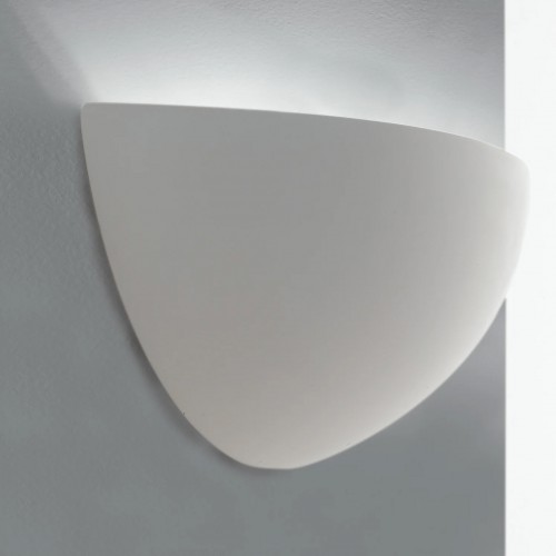 Lampada a Muro Intec Applique Verniciabile in Gesso Bianco Luce da Parete