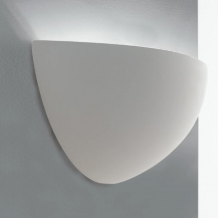 Lampada a Muro Intec Applique Verniciabile in Gesso Bianco Luce da Parete