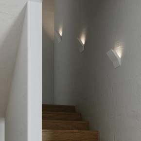 Applique da Interno Lampada Bianca Verniciabile Luce da Parete Intec 2