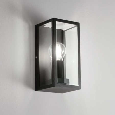 Applique Nera a Muro Lampada da Parete per Esterno Design Moderno Intec