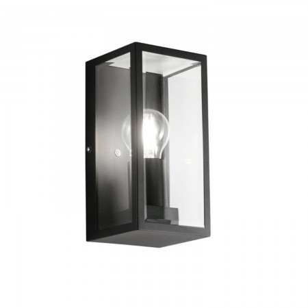 Applique Nera a Muro Lampada da Parete per Esterno Design Moderno Intec