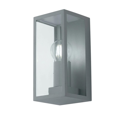 Lampada da Parete per Esterno Applique Intec a Muro in Metallo Argento