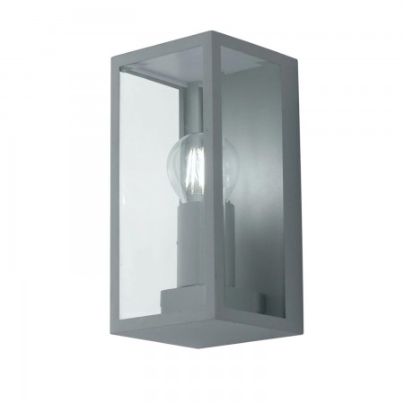 Lampada da Parete per Esterno Applique Intec a Muro in Metallo Argento