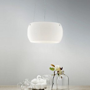 Lampada a Sospensione in Vetro Lampadario con Diffusore Bianco Moderno 2