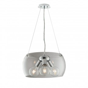 Lampadario Trasparente con Diffusore in Vetro Moderno Luce a Sospensione