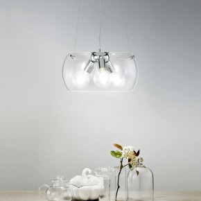Lampadario Trasparente con Diffusore in Vetro Moderno Luce a Sospensione 2