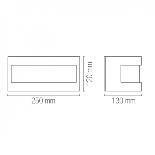 Luce da Parete Intec Lampada a Muro Applique Verniciabile in Gesso Bianco
