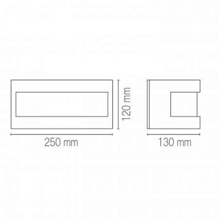 Luce da Parete Intec Lampada a Muro Applique Verniciabile in Gesso Bianco