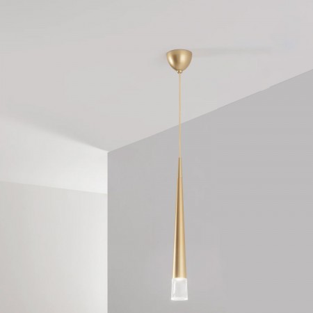 Lampadario Moderno in Metallo Oro Luce a Sospensione da Interno Design