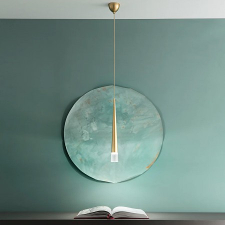 Lampadario Moderno in Metallo Oro Luce a Sospensione da Interno Design
