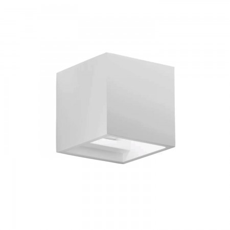 Lampada da Parete Applique Punto Luce Quadrato Bianco Verniciabile