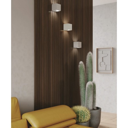 Lampada da Parete Applique Punto Luce Quadrato Bianco Verniciabile