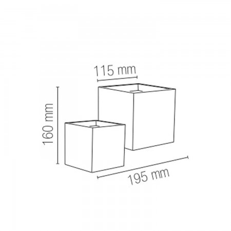 Applique Doppio Diffusore Lampada da Parete in Gesso Bianco Verniciabile