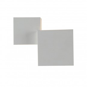 Applique Doppio Diffusore Lampada da Parete in Gesso Bianco Verniciabile