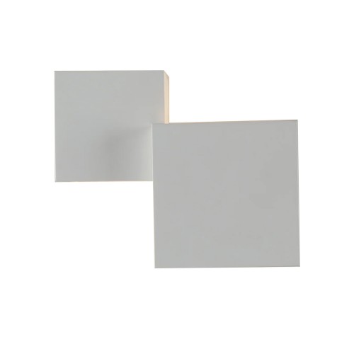 Applique Doppio Diffusore Lampada da Parete in Gesso Bianco Verniciabile