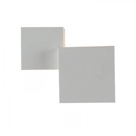 Applique Doppio Diffusore Lampada da Parete in Gesso Bianco Verniciabile