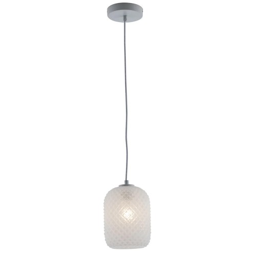 Luce in Vetro Cristallo Bianco Lampadario a Sospensione Elegante da Interno