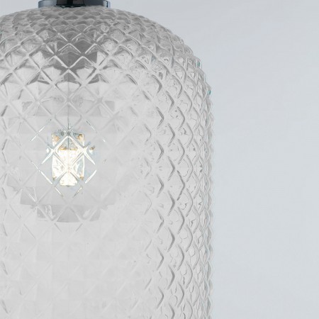 Luce in Vetro Cristallo Bianco Lampadario a Sospensione Elegante da Interno