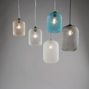 Lampada a Soffitto Grigio Luce in Vetro a Sospensione Elegante da Interno 2
