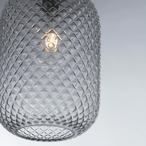 Lampada a Soffitto Grigio Luce in Vetro a Sospensione Elegante da Interno