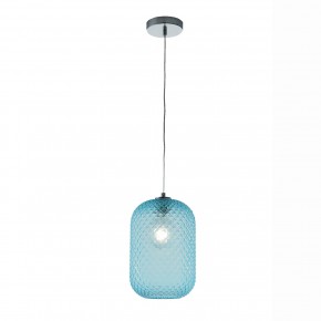 Luce in Vetro da Soffitto Lampadario di Cristallo Blu Elegante per Interno