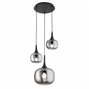 Lampadario con 3 Punti Luce a Sospensione in Vetro Elegante da Soffitto