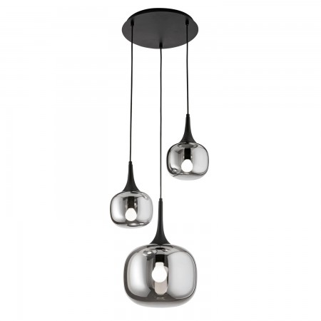 Lampadario con 3 Punti Luce a Sospensione in Vetro Elegante da Soffitto