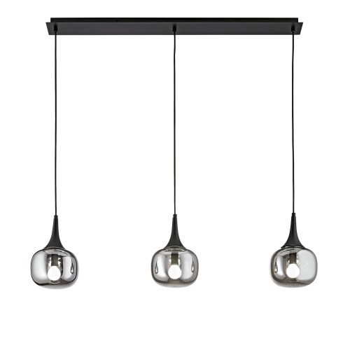 Luce a Sospensione Lampada a Soffitto con 3 Diffusori in Vetro Elegante