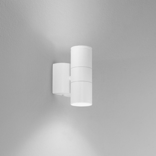 Applique a Muro Doppia Emissione Faretto Bianco a Parete da Esterno
